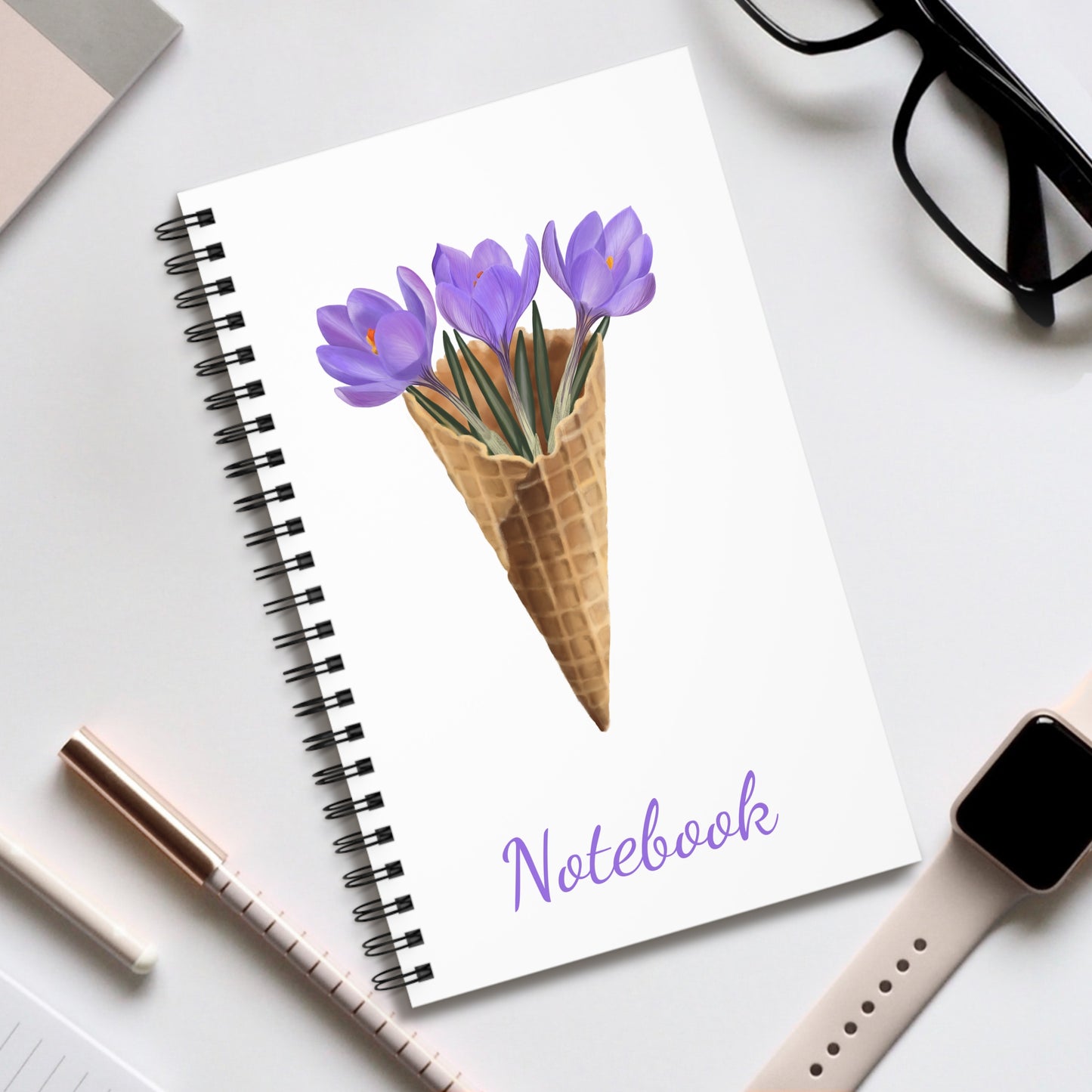 Crocus Ice Cream Spiral Journal