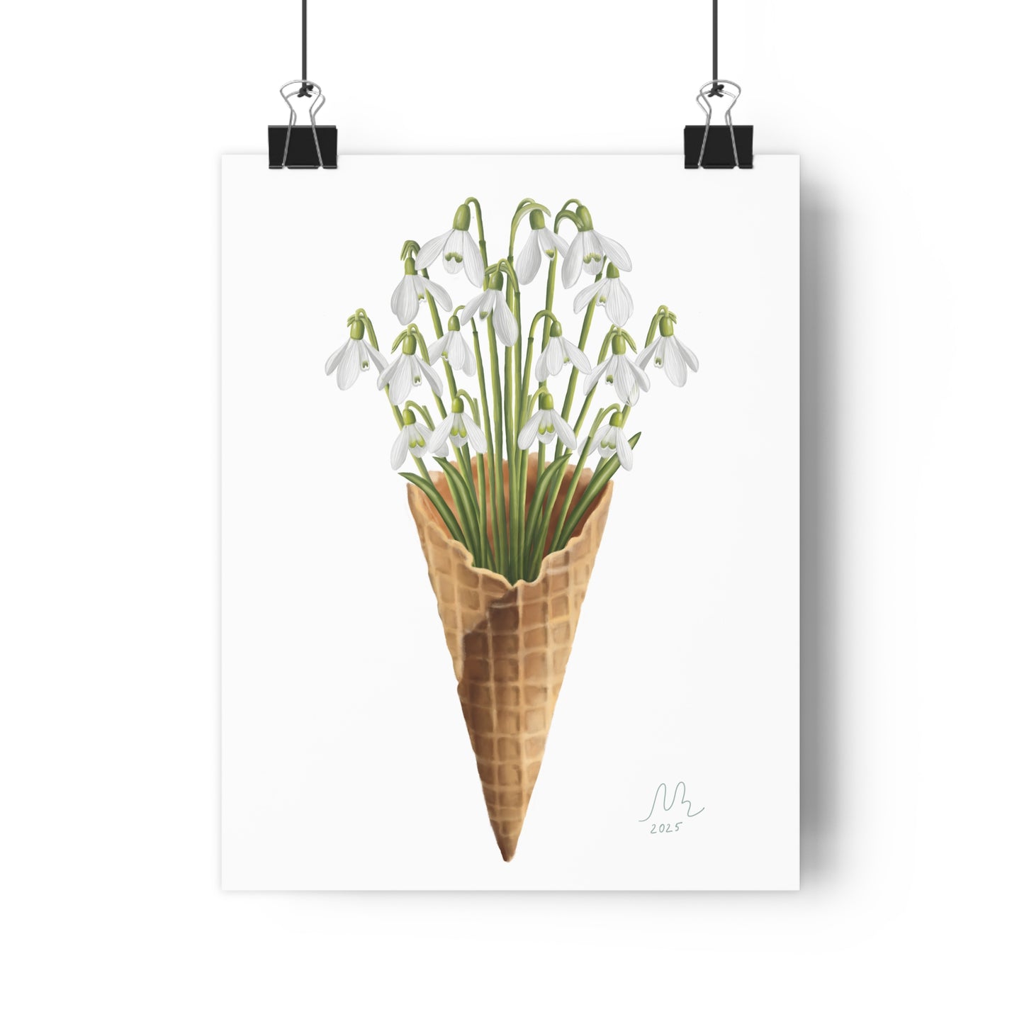 Snowdrop Ice Cream Art Print