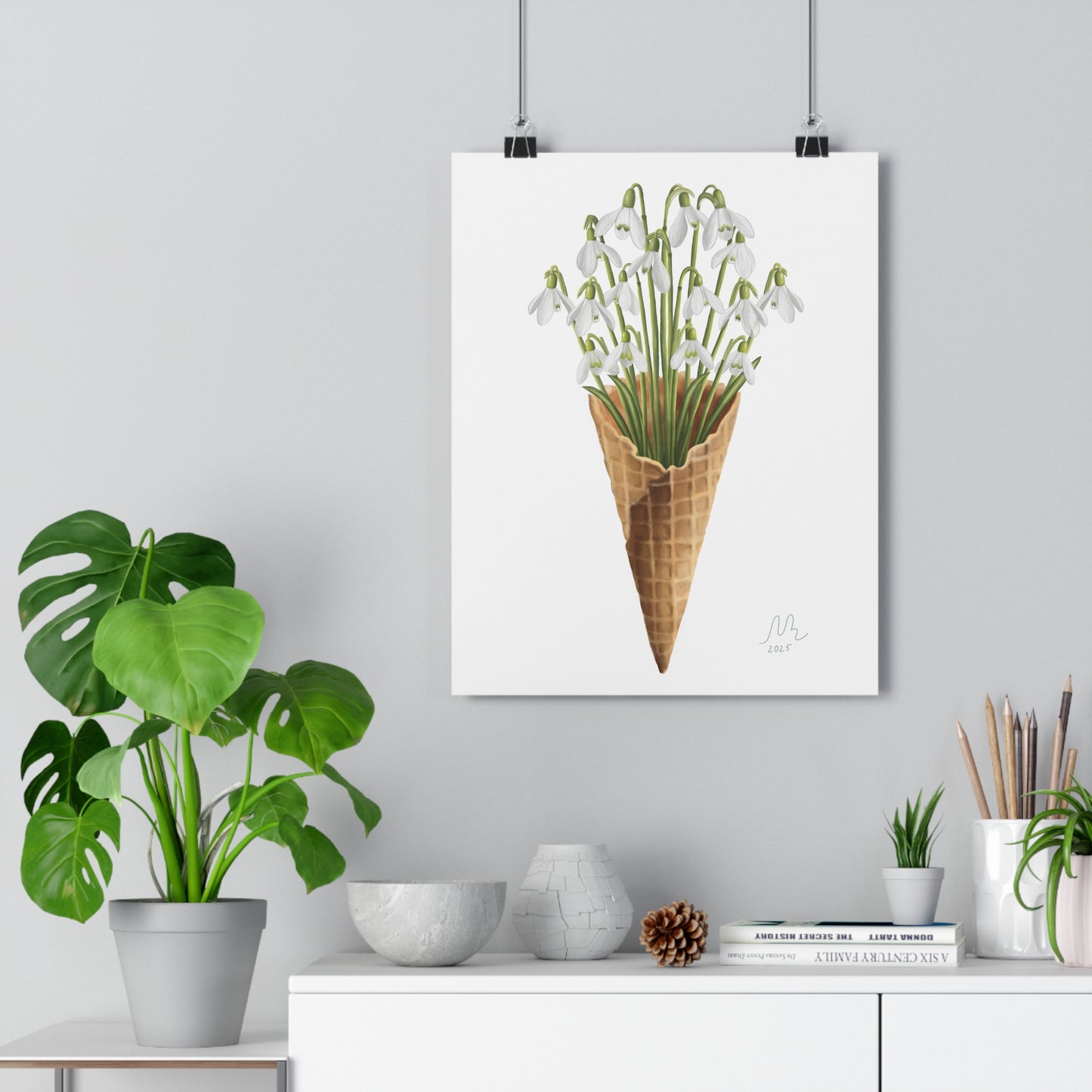 Snowdrop Ice Cream Art Print
