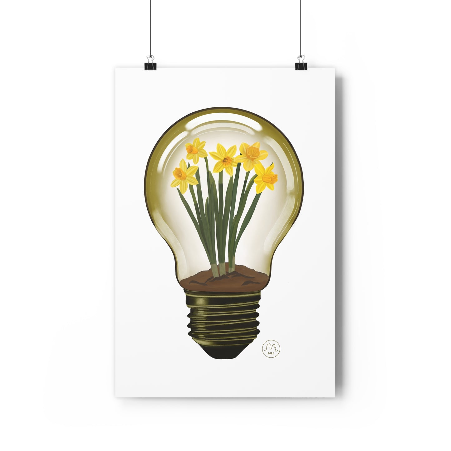 Daffodil Light Bulb Art Print