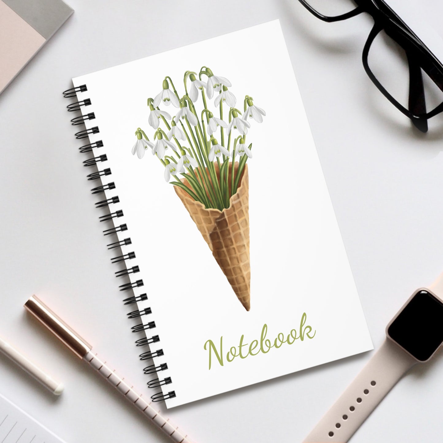 Snowdrop Ice Cream Spiral Journal