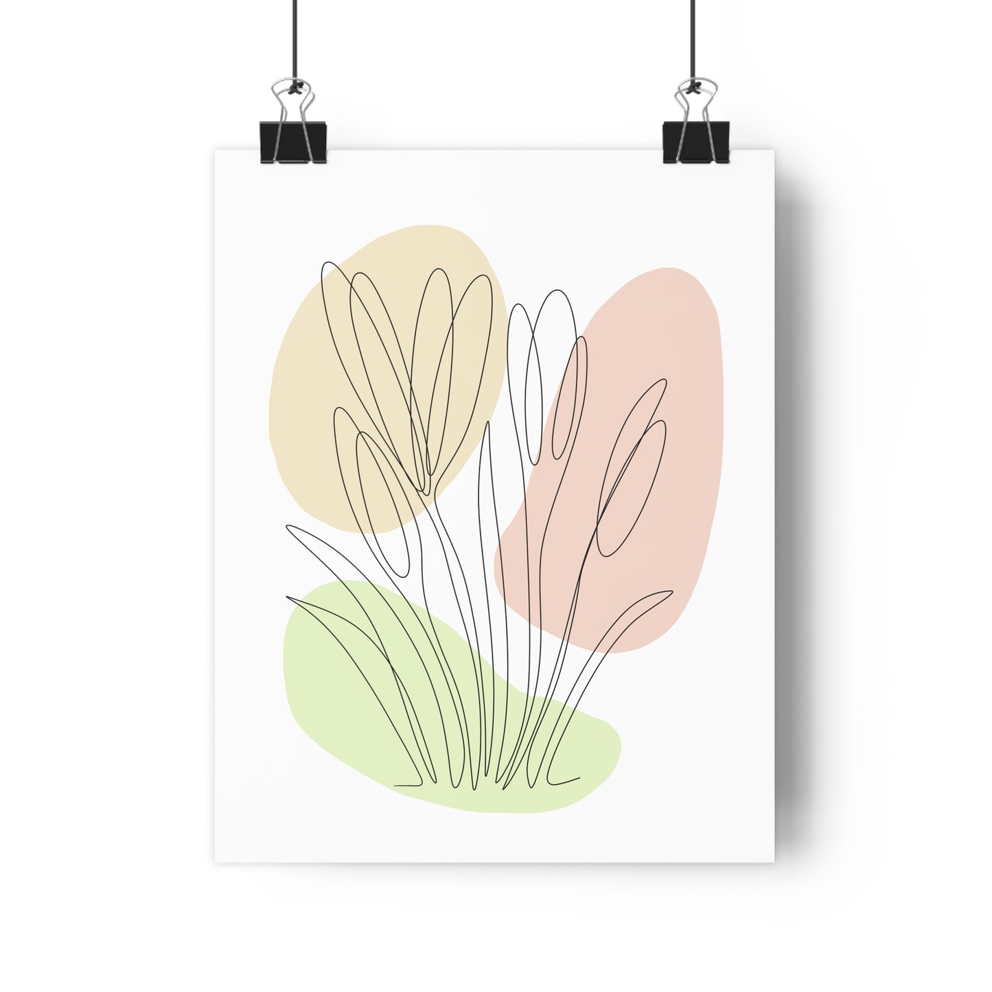 Crocus One Line Art | Peach Colors