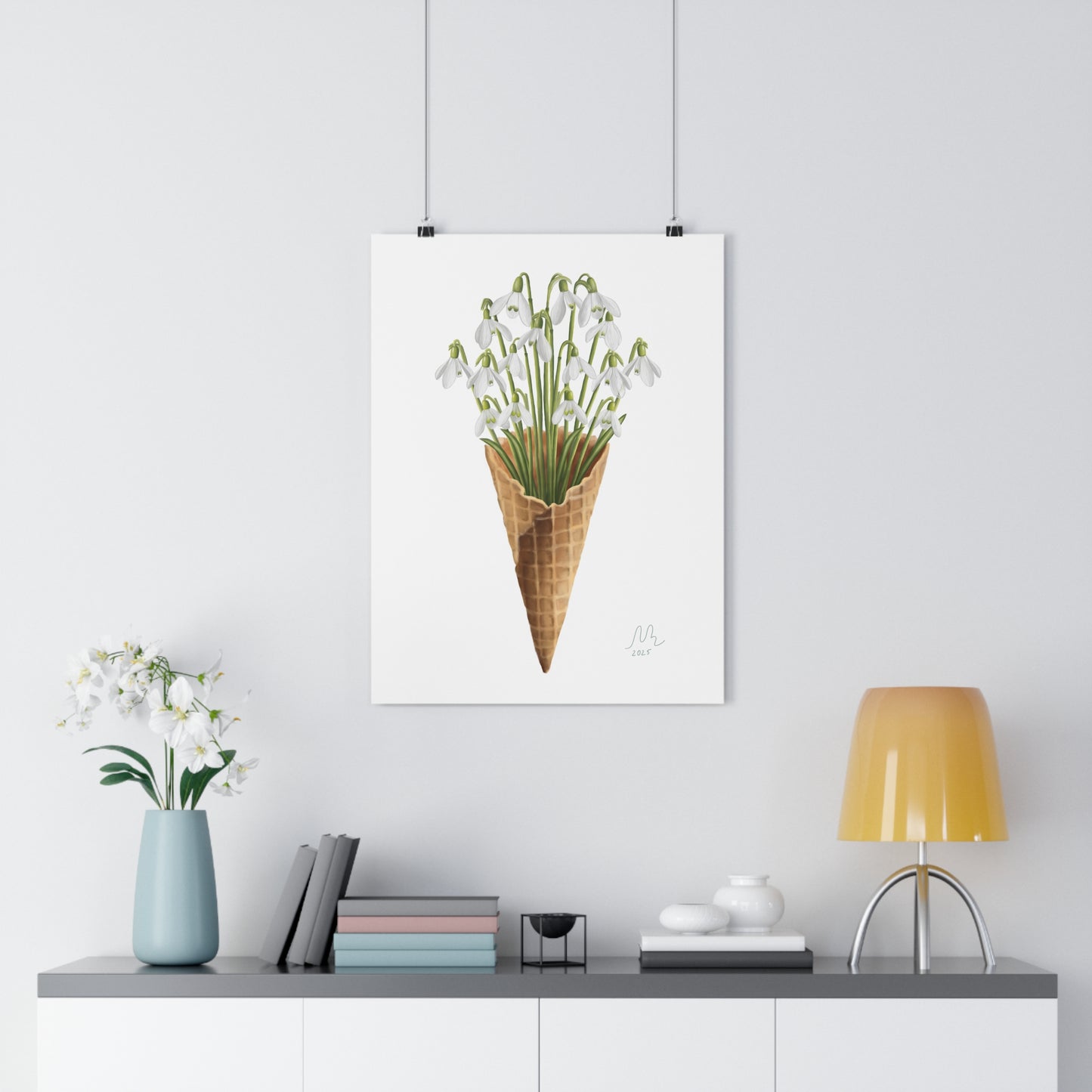Snowdrop Ice Cream Art Print