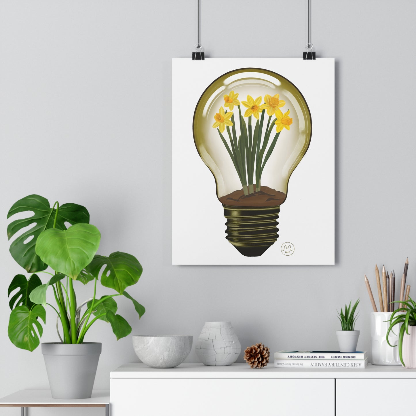 Daffodil Light Bulb Art Print
