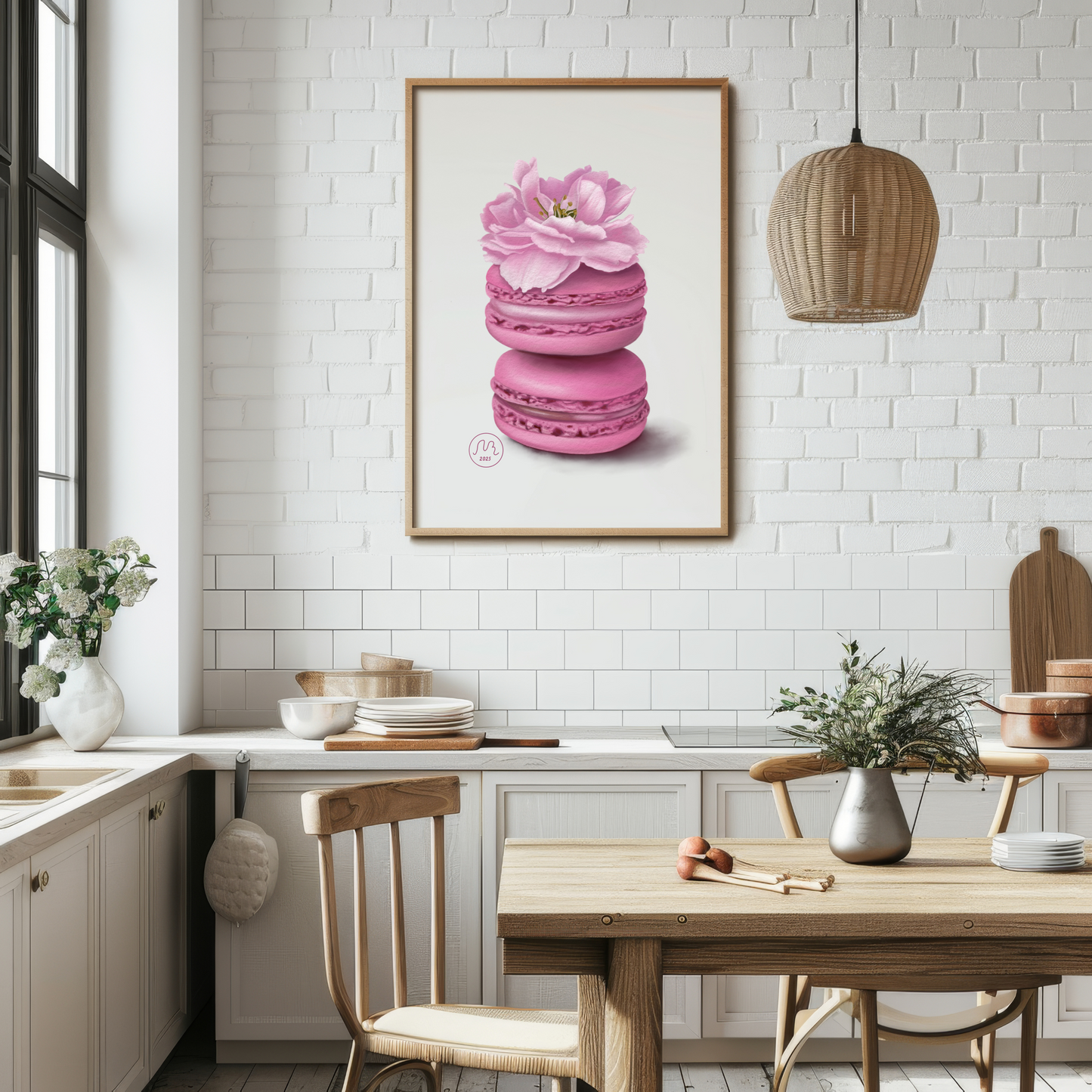 Cherry Blossom Macarons Art Print