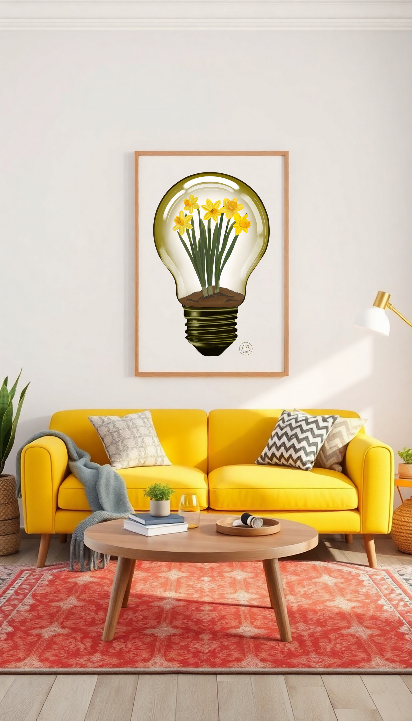 Daffodil Light Bulb Art Print