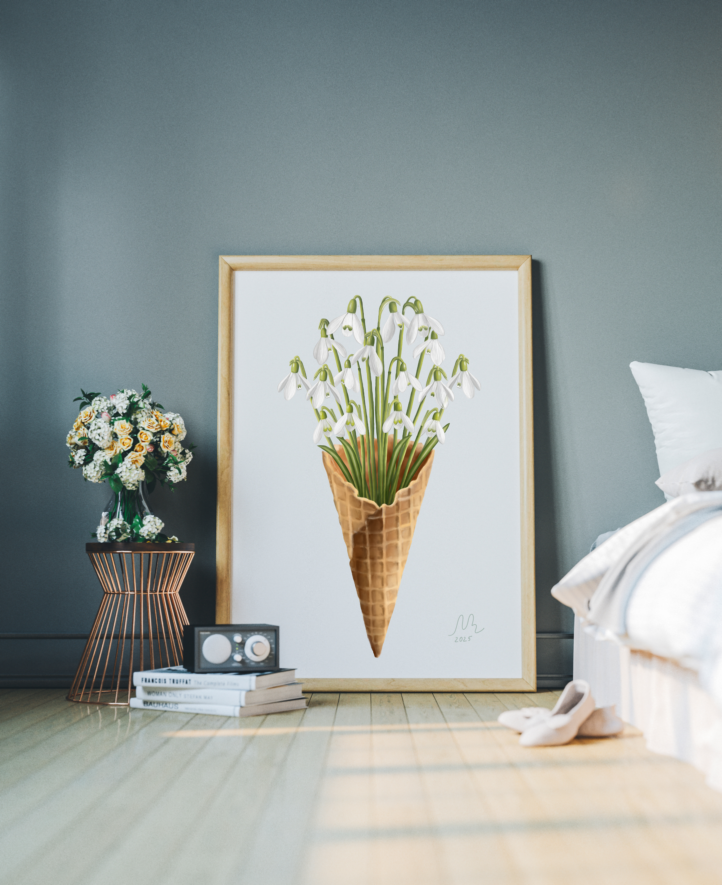 Snowdrop Ice Cream Art Print
