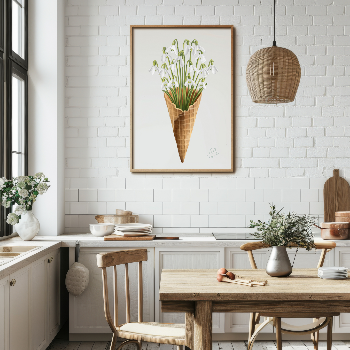 Snowdrop Ice Cream Art Print
