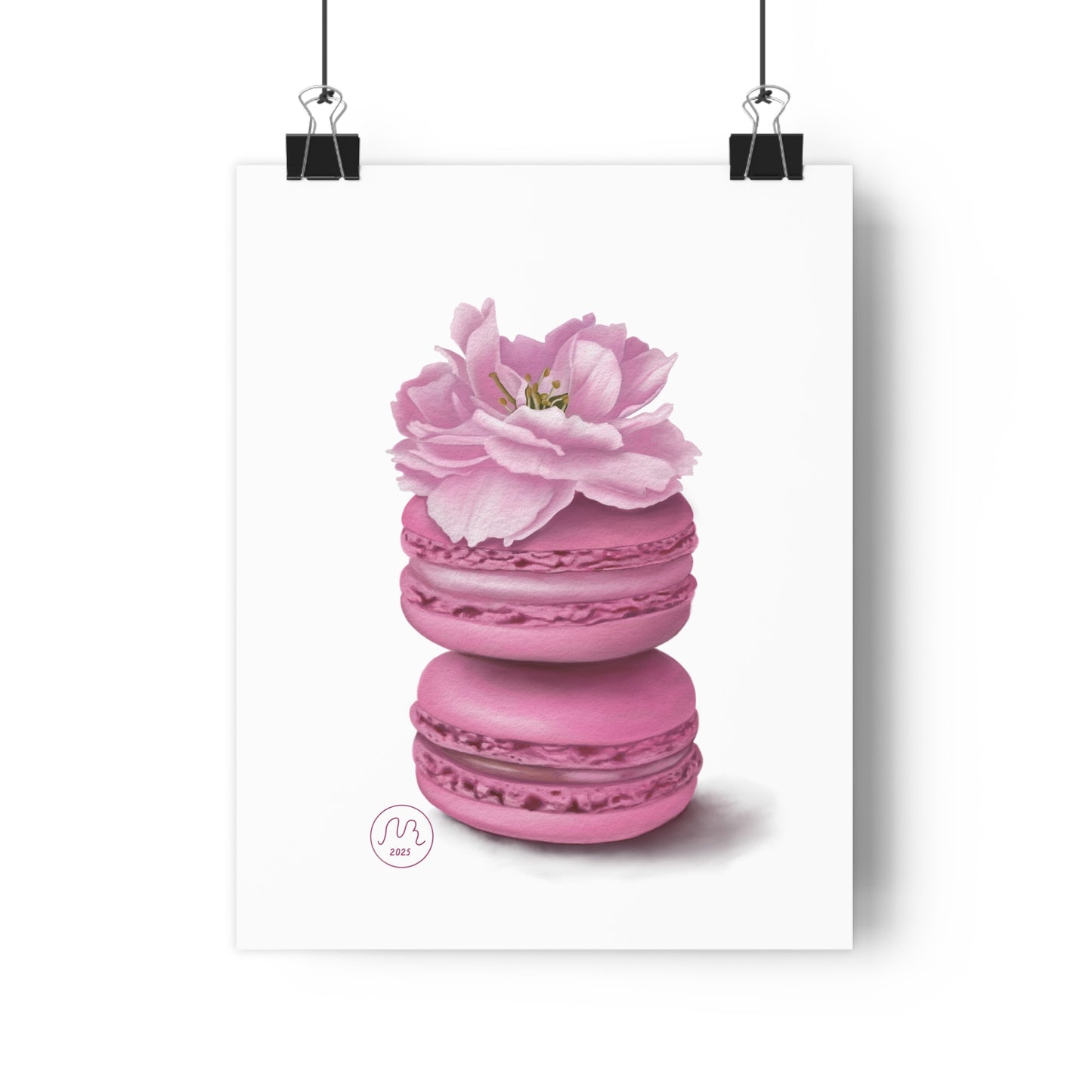 Cherry Blossom Macarons Art Print