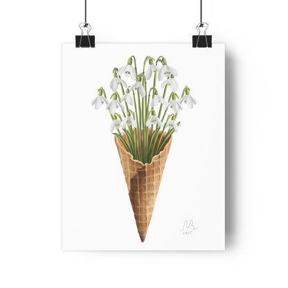 Snowdrop Ice Cream Art Print