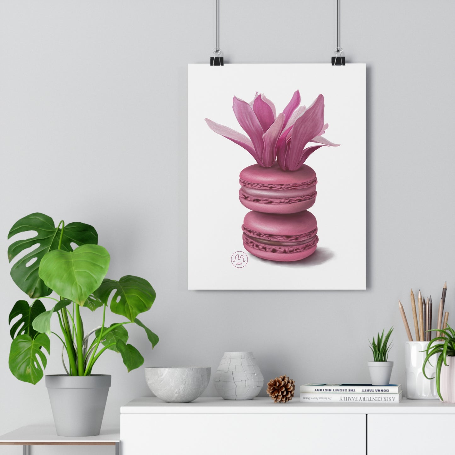Magnolia Macarons Art Print