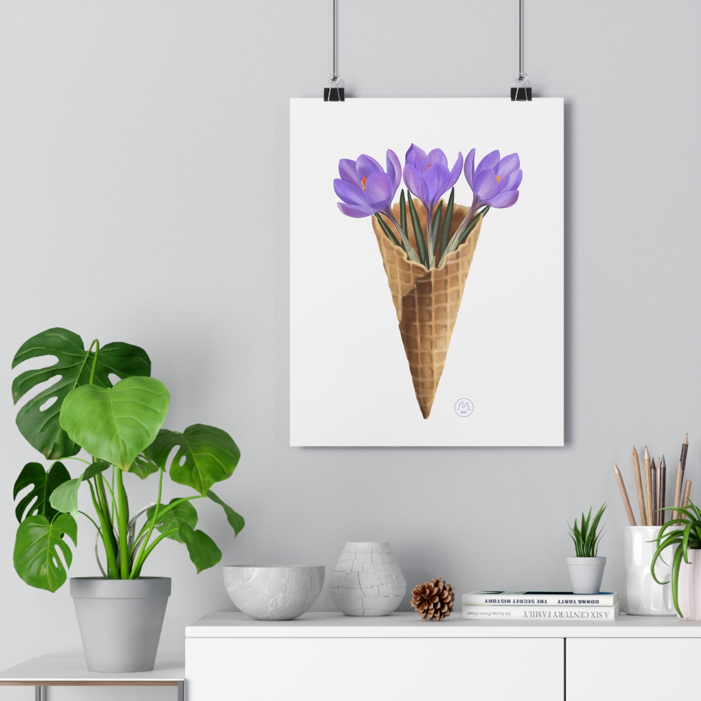 Crocus Ice Cream Art Print