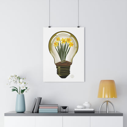 Daffodil Light Bulb Art Print