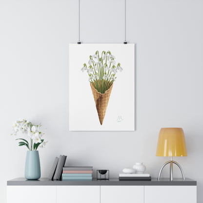 Snowdrop Ice Cream Art Print