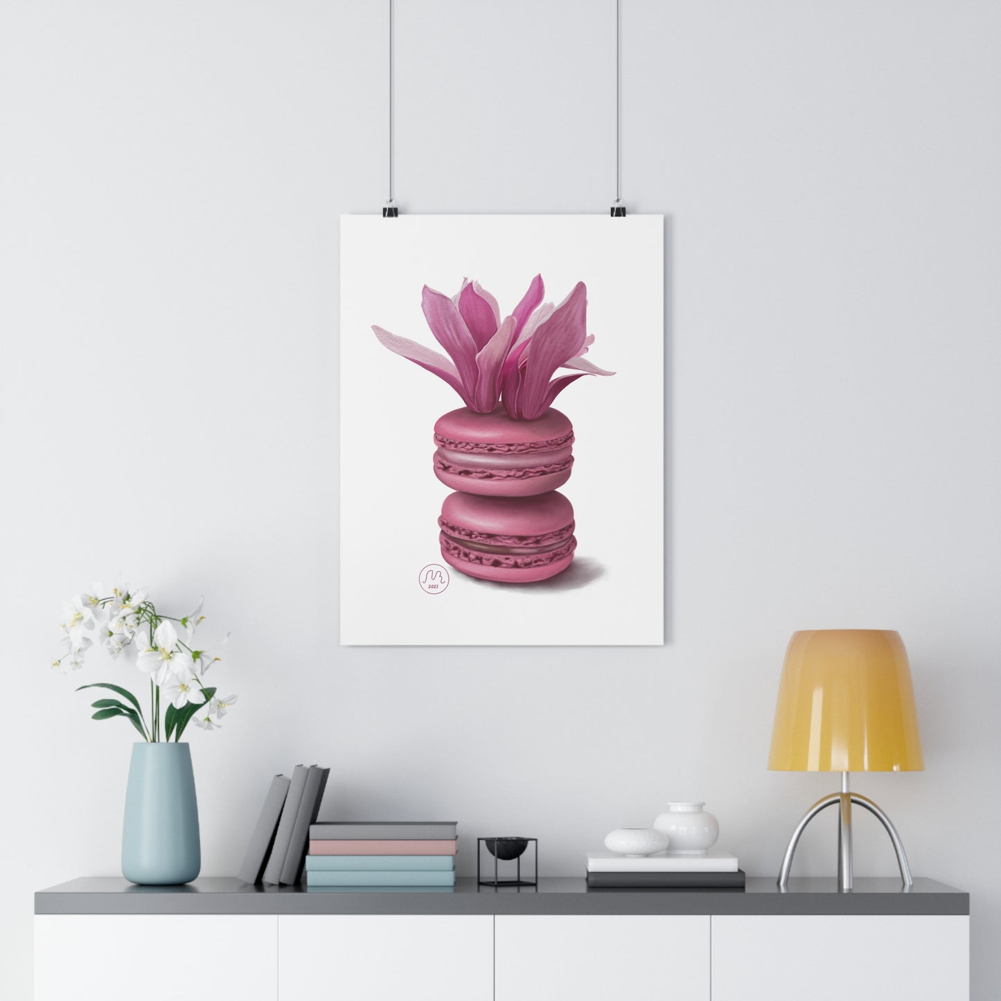 Magnolia Macarons Art Print