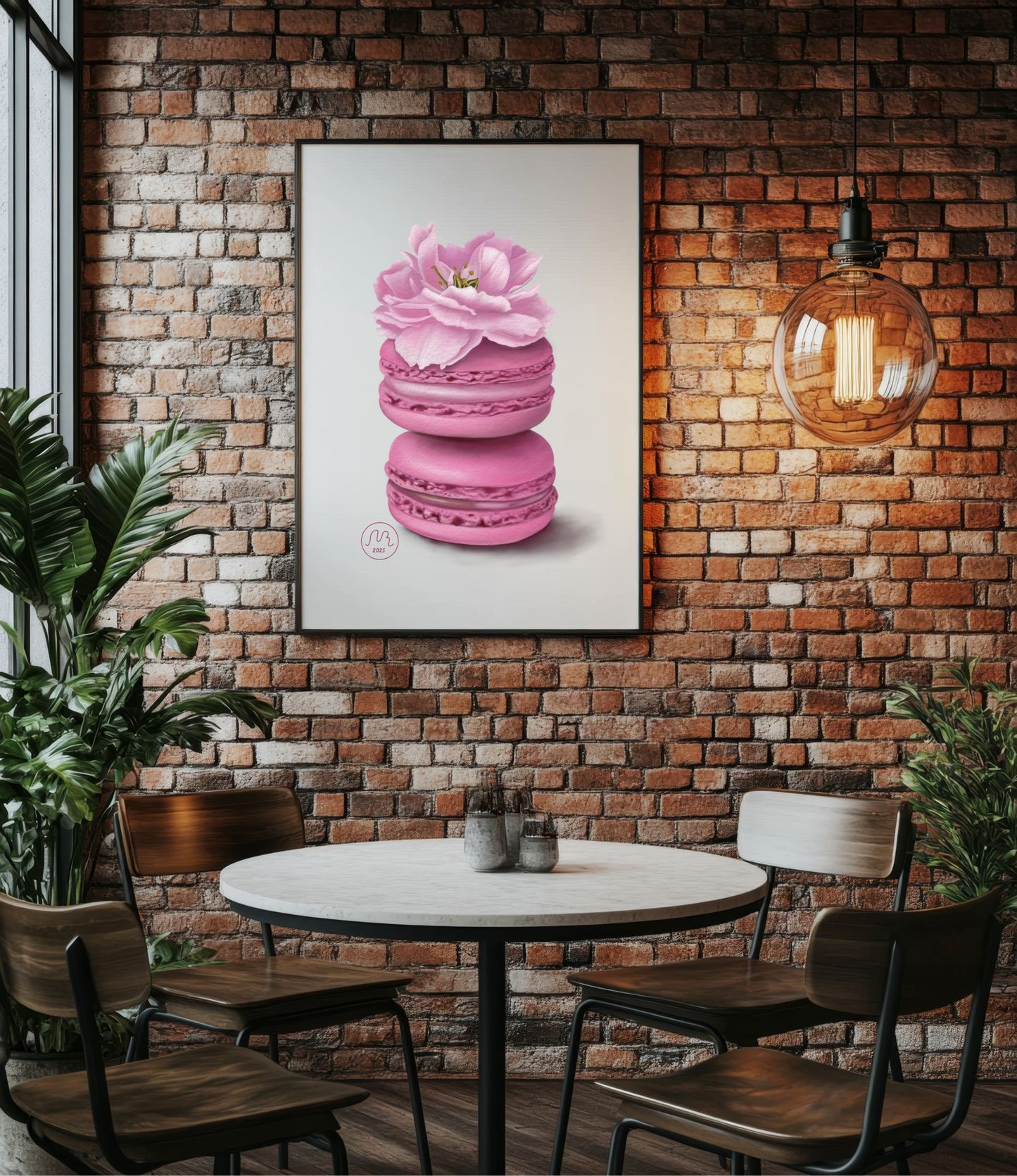 Cherry Blossom Macarons Art Print