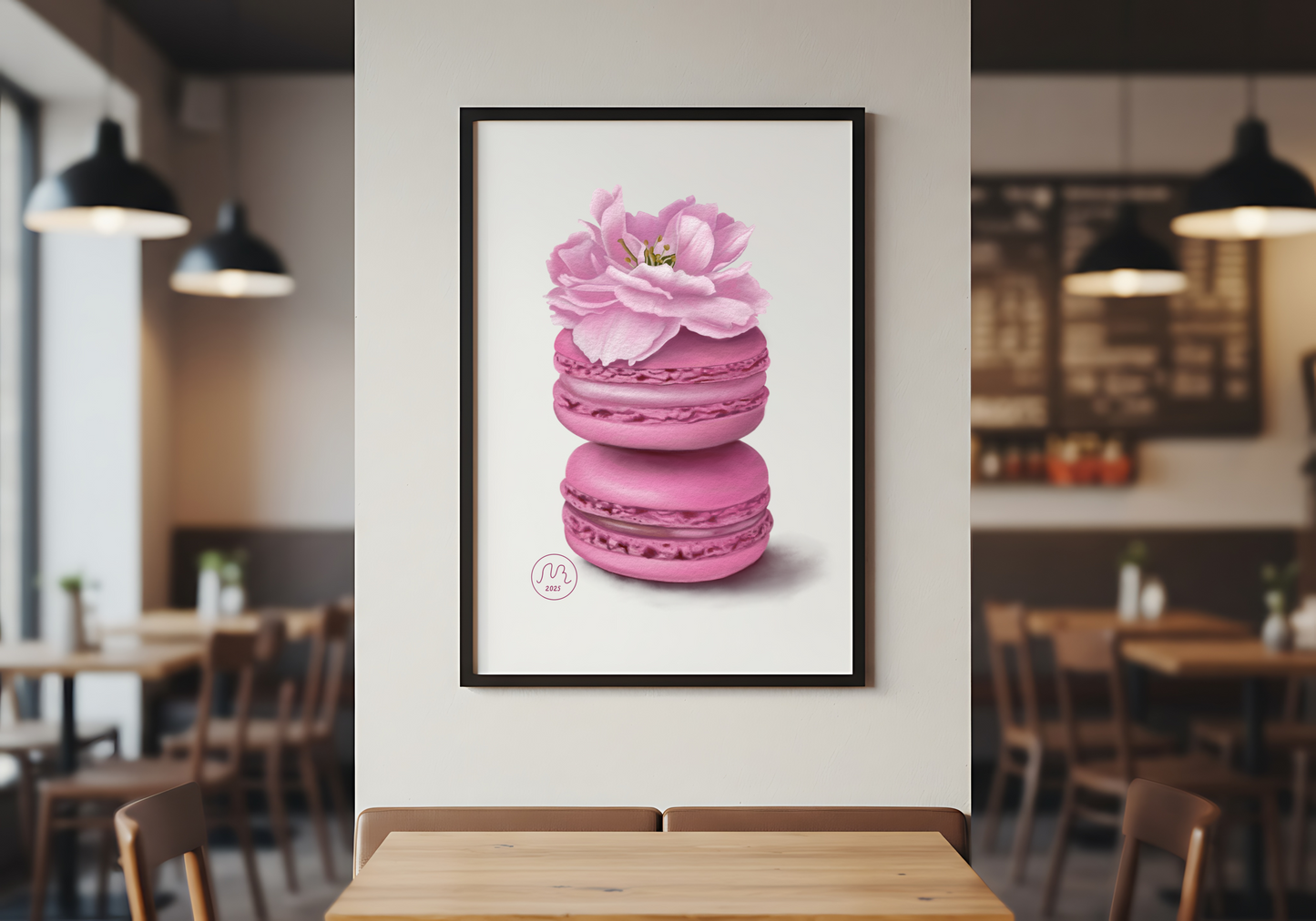 Cherry Blossom Macarons Art Print