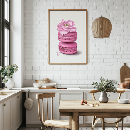 Cherry Blossom Macarons Art Print