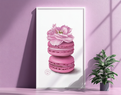 Cherry Blossom Macarons Art Print