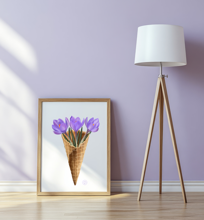Crocus Ice Cream Art Print