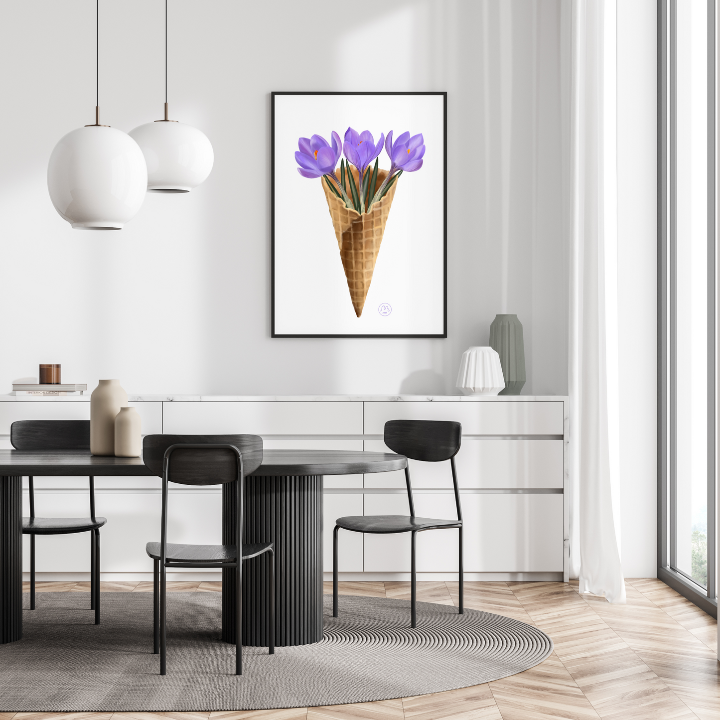 Crocus Ice Cream Art Print