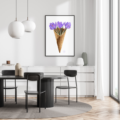 Crocus Ice Cream Art Print