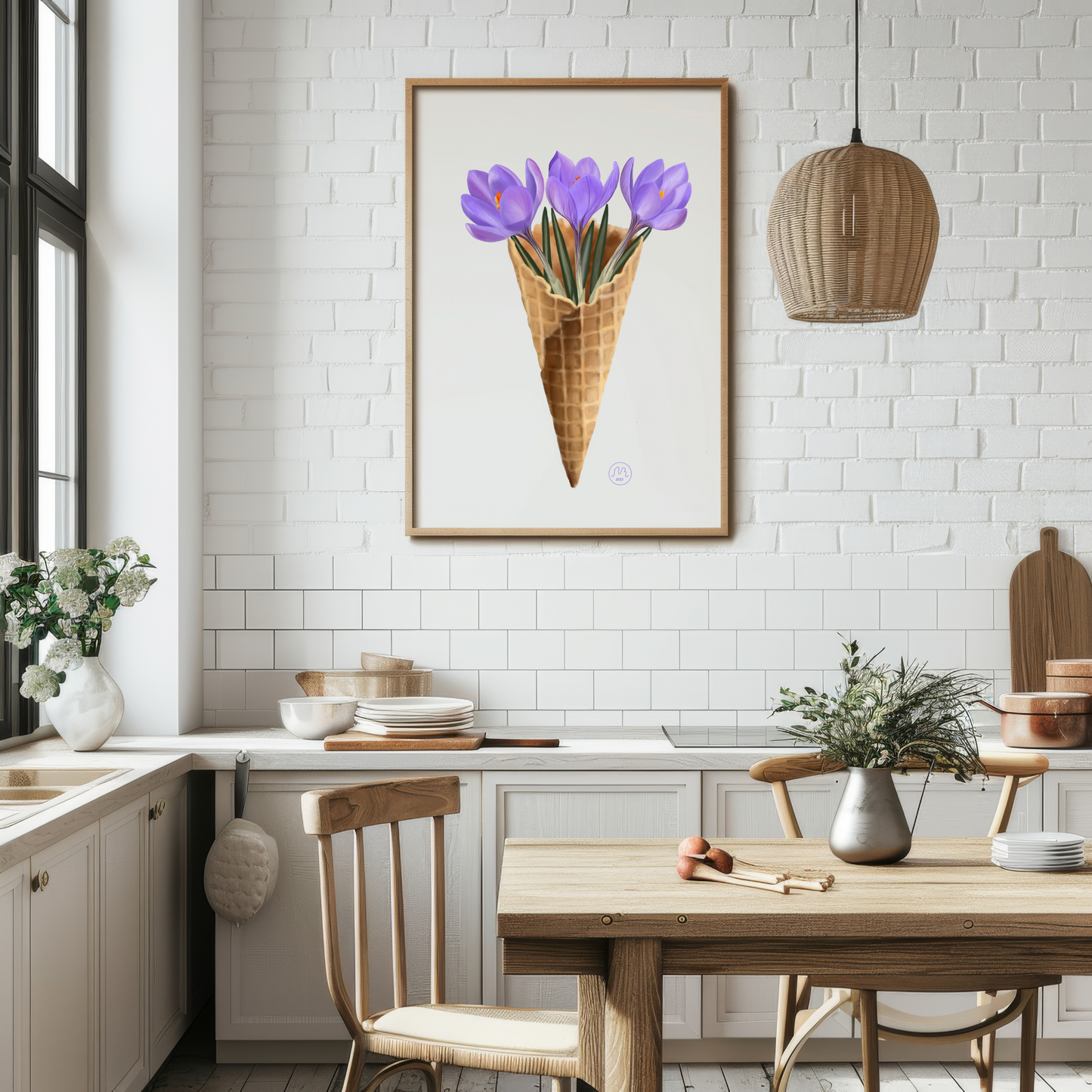 Crocus Ice Cream Art Print