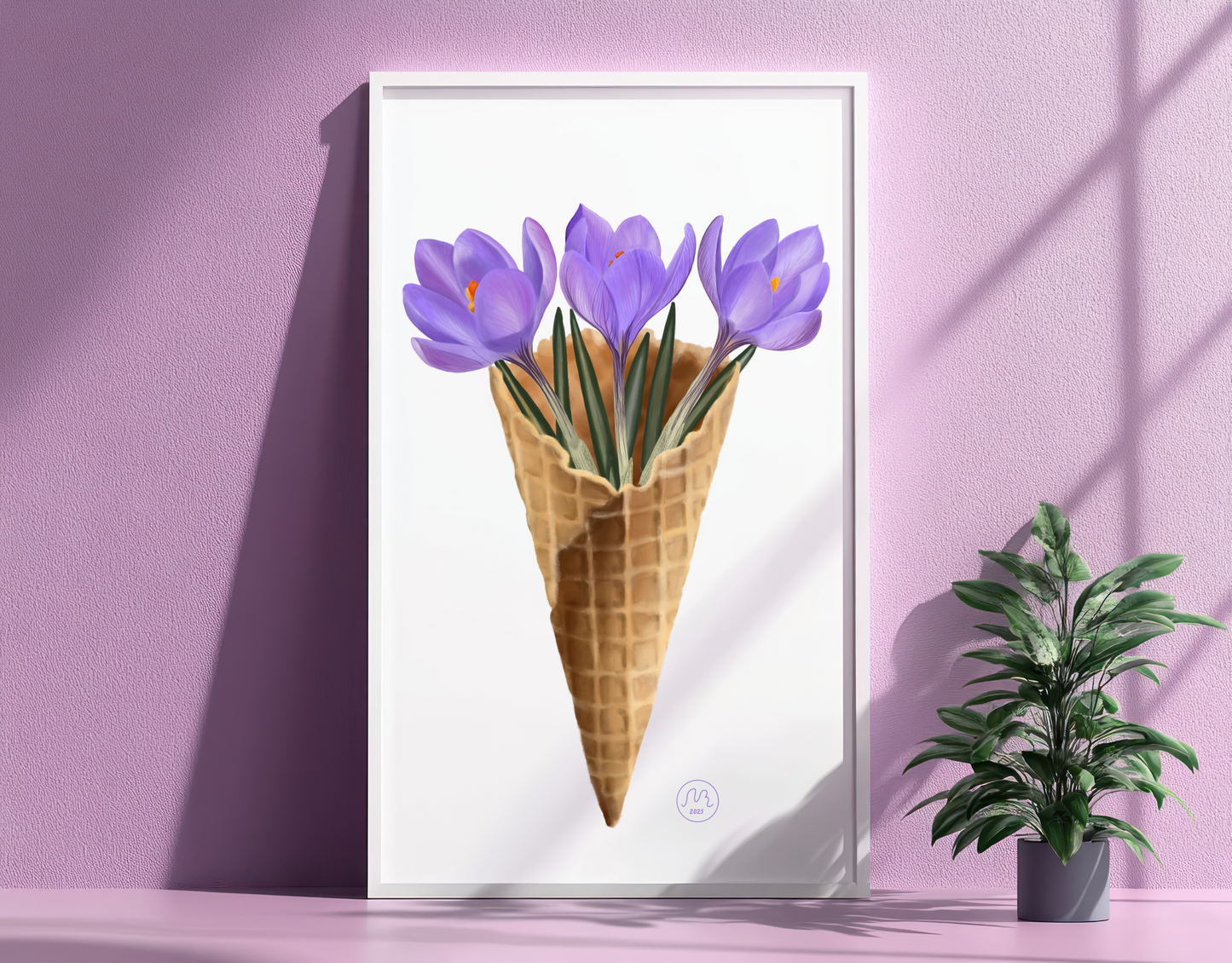 Crocus Ice Cream Art Print