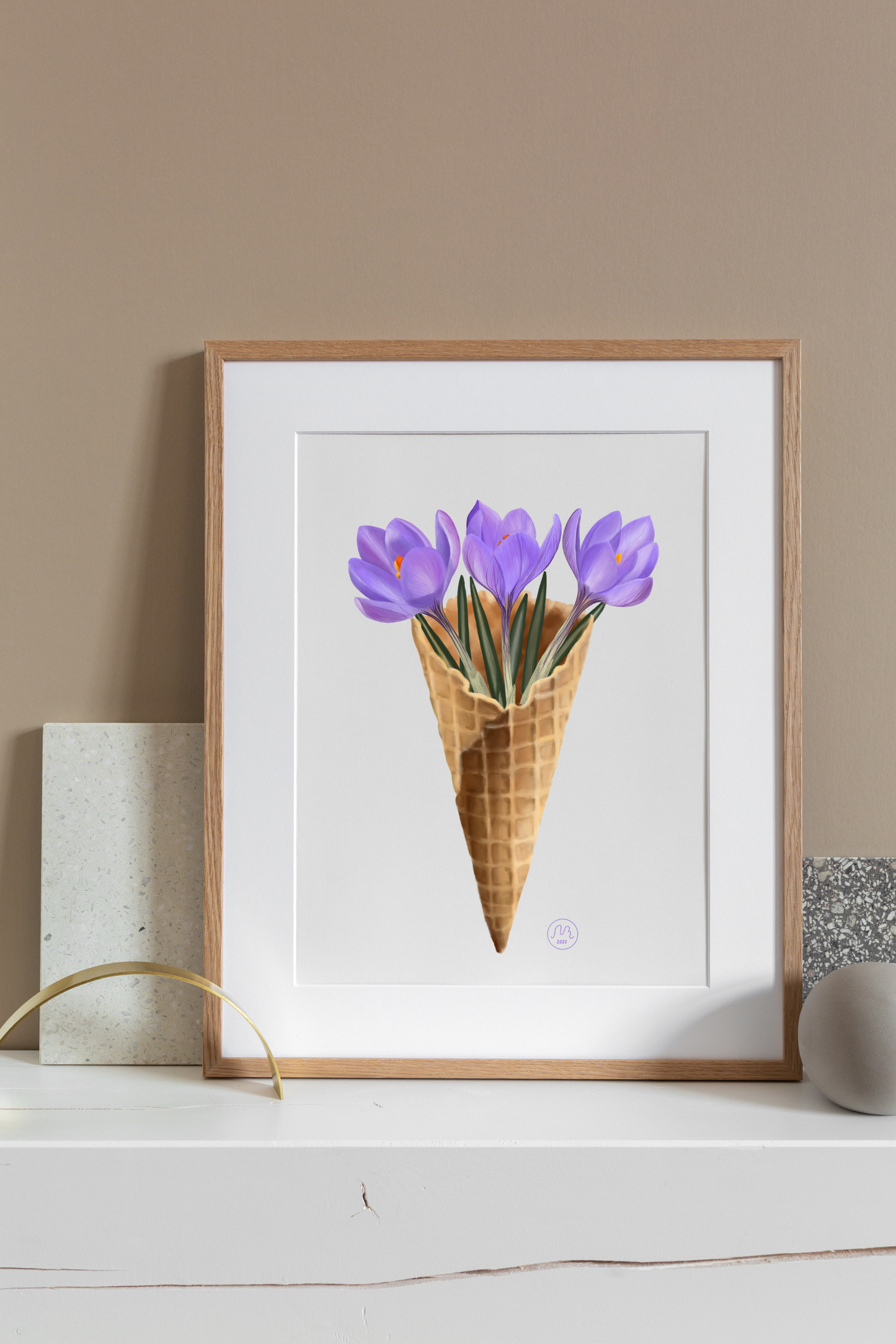 Crocus Ice Cream Art Print