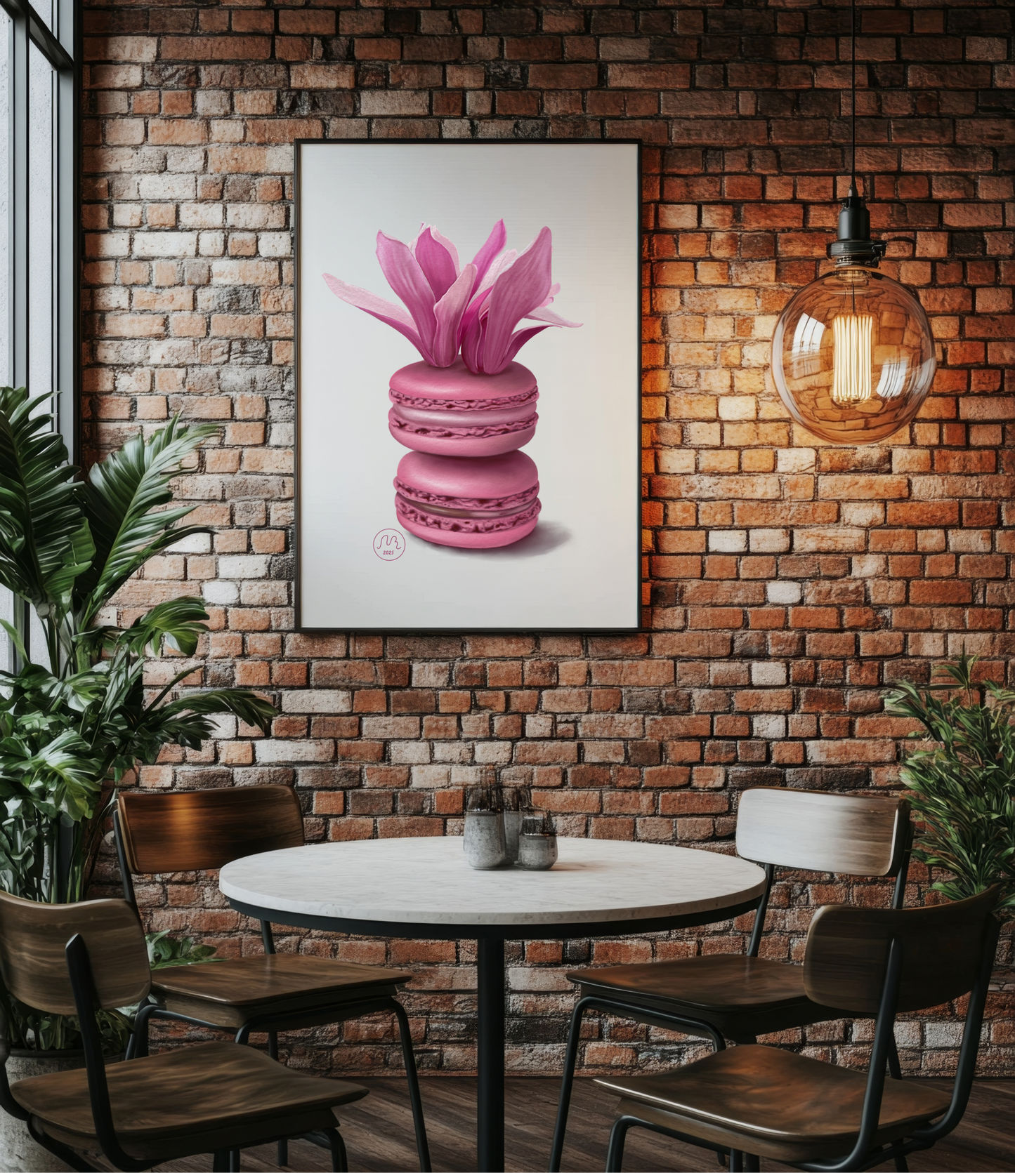Magnolia Macarons Art Print
