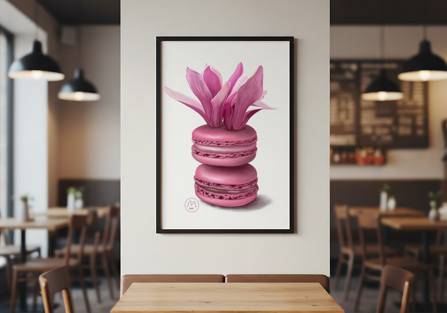 Magnolia Macarons Art Print
