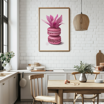 Magnolia Macarons Art Print