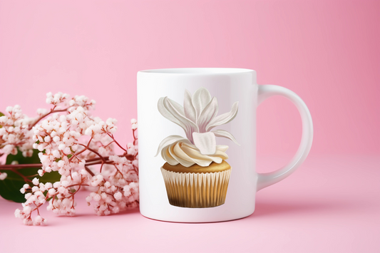 Magnolia Cupcake Ceramic Mug